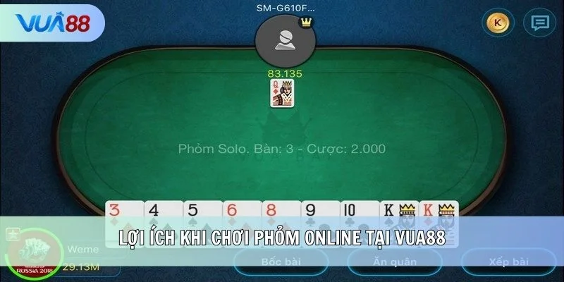 Lợi ích khi chơi Phỏm online tại VUA88