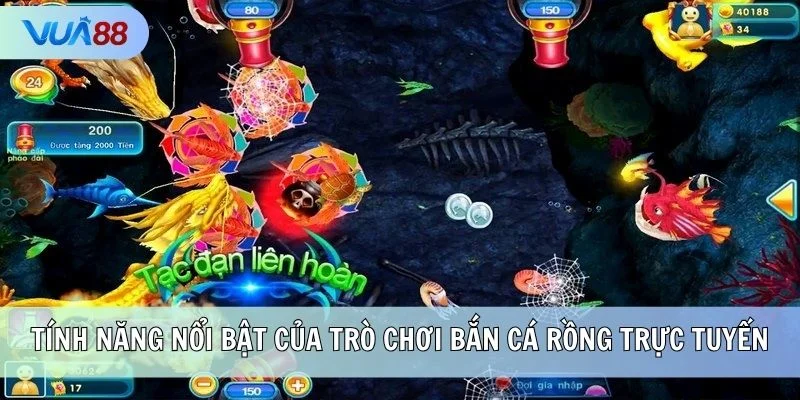 Tính năng nổi bật của trò chơi Bắn Cá Rồng trực tuyến